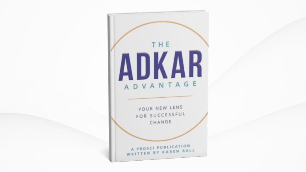 書籍「The ADKAR Advantage: Your New Lens for Successful Change」の表紙モックアップ